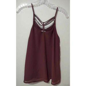 Charlotte Russe Plum Embellished Sleeveless Blouse Size XS